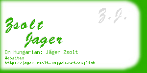 zsolt jager business card