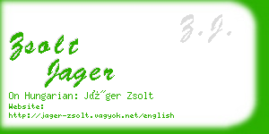zsolt jager business card